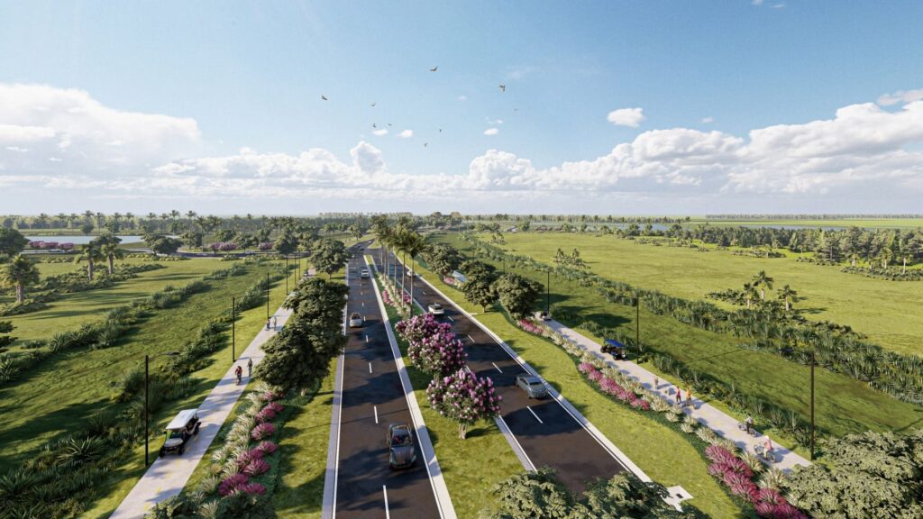 Kingston Village Parkway under construction
